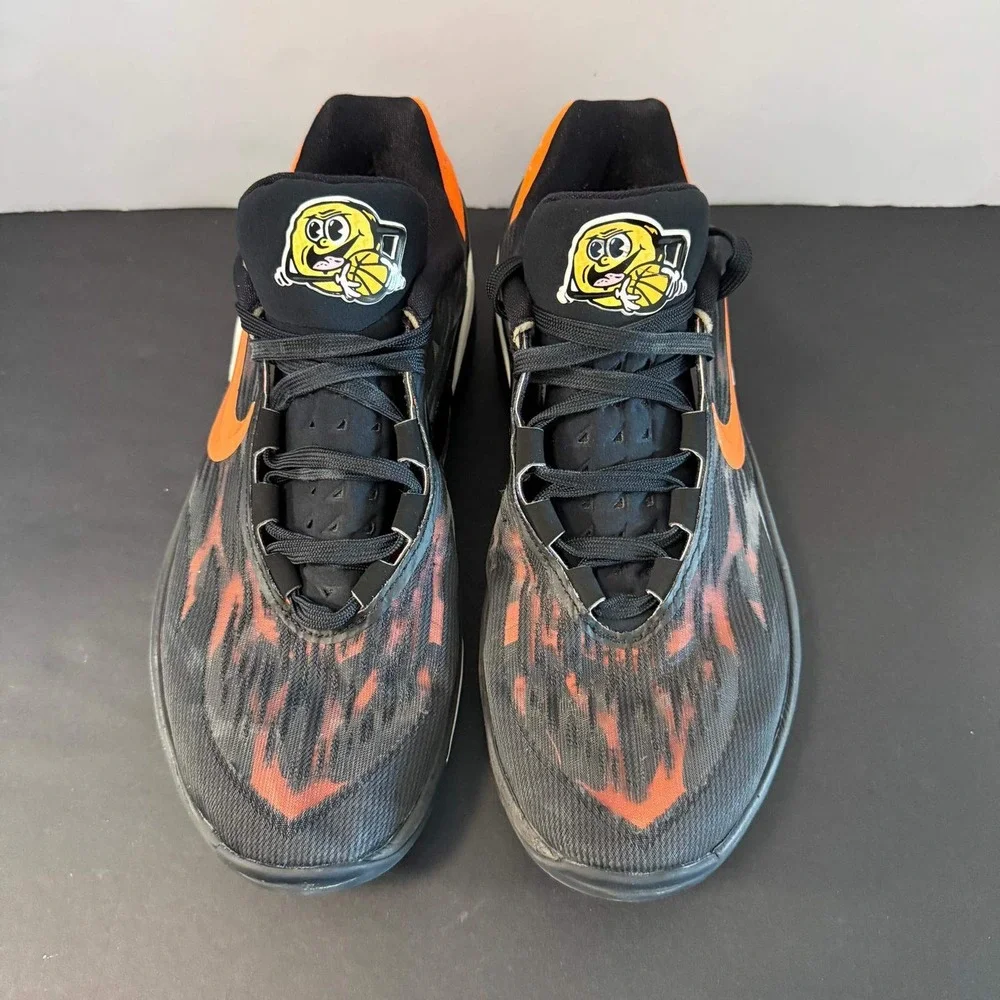 Nike Air Zoom GT Cut 2 Black Total Orange Basketball Shoes DJ6015-004 Mens 9.5
